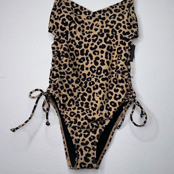 SALT & COVE Juniors Lace-Up-Sides One-Piece Swimsuit Size XS - Picture 8 of 13